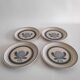 4 plates flat vintage 70s - décor Ancona Gien