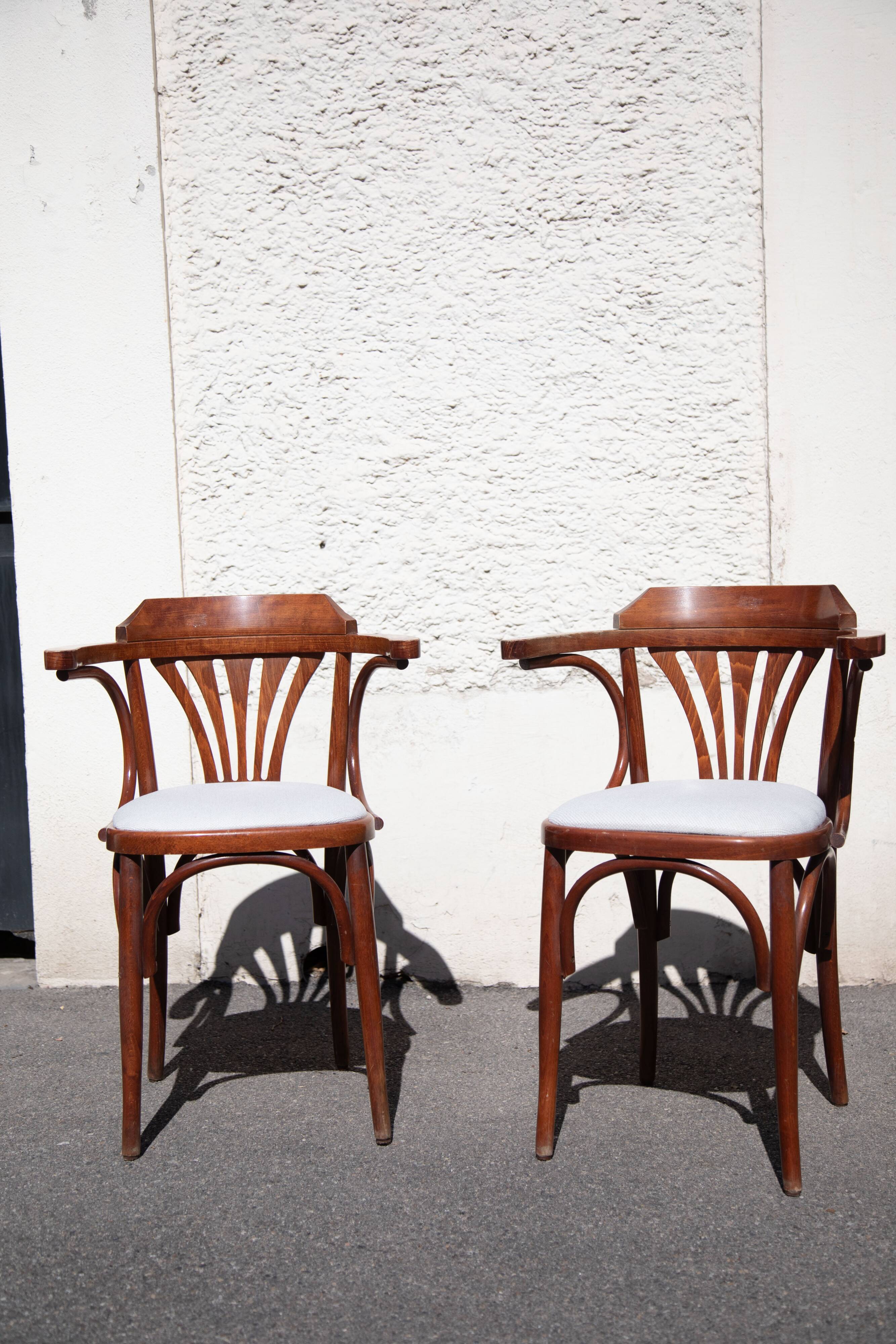 paire de chaises Bistro bois courbé