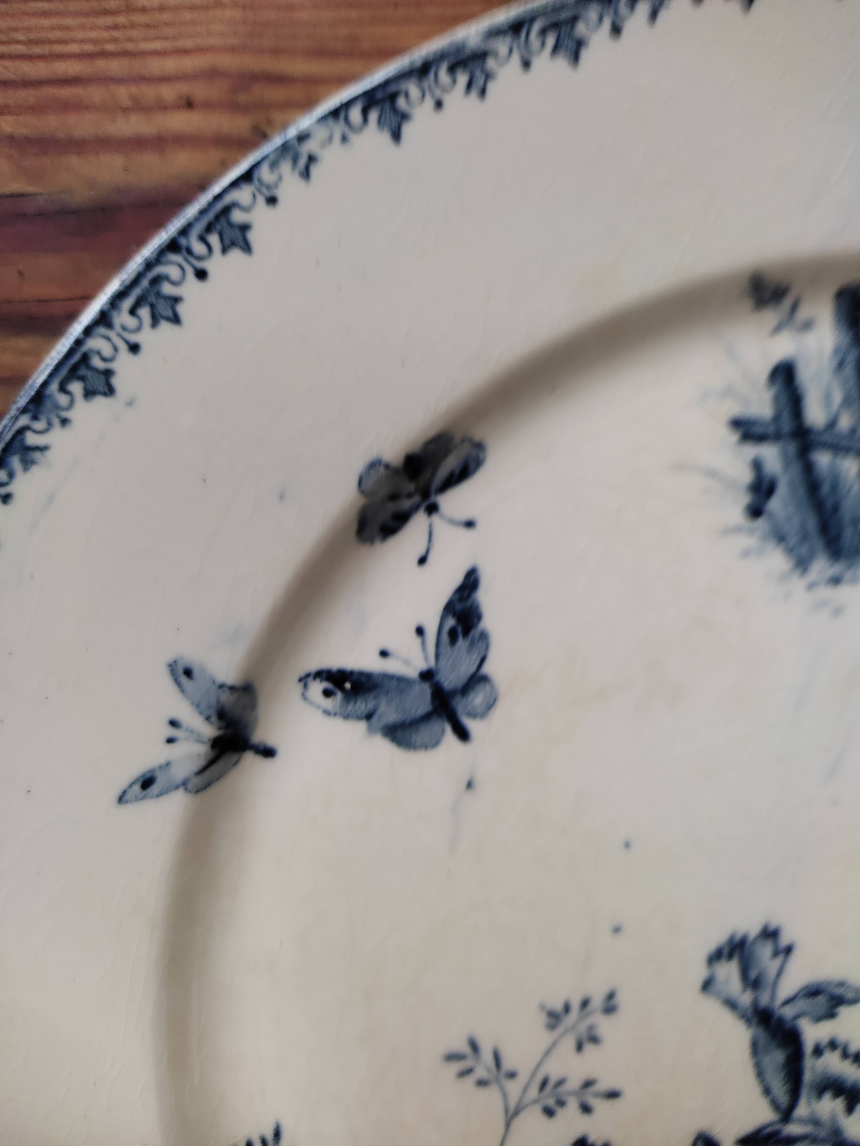 6 assiettes terre de fer Sarreguemines
