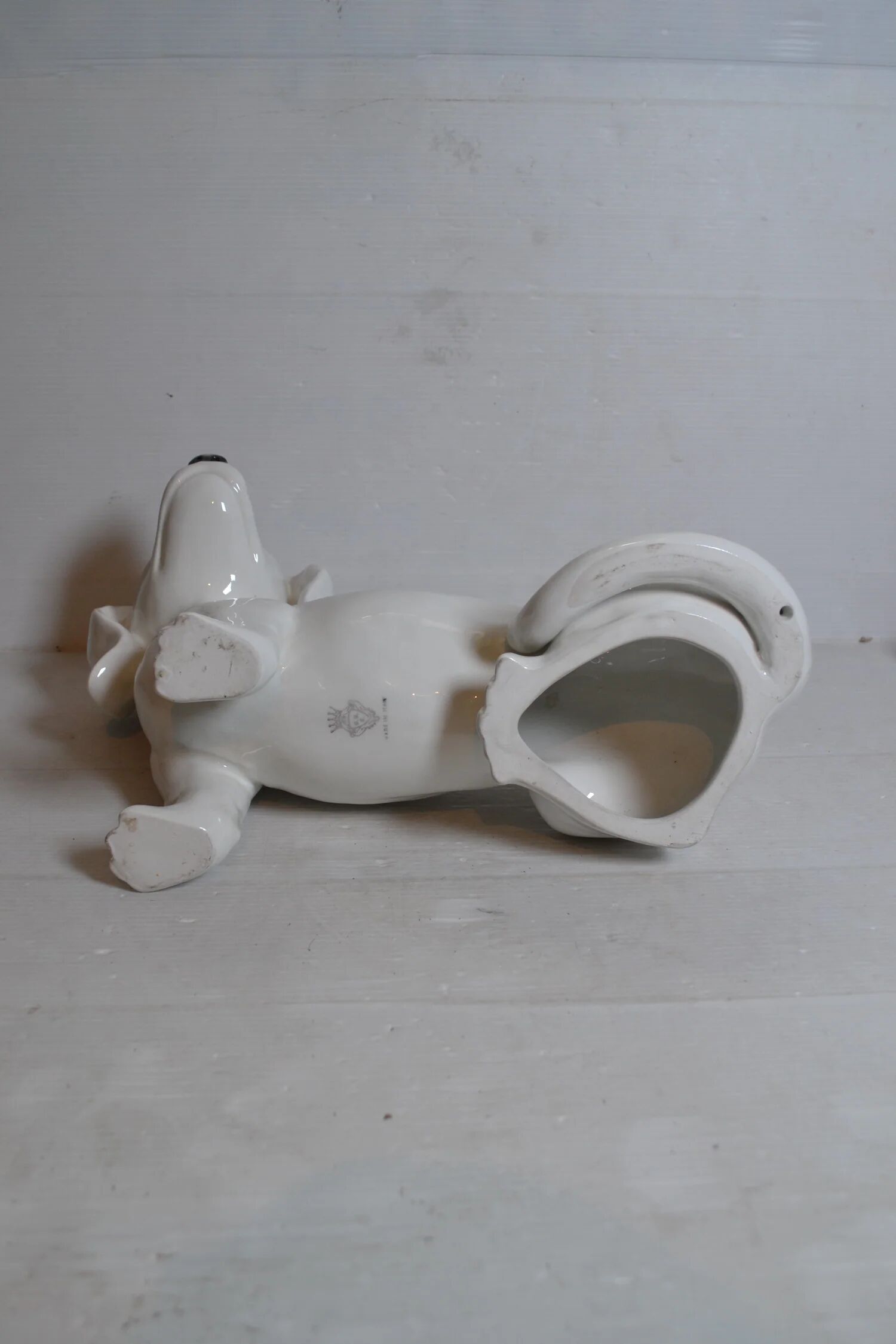 Ceramic dachshund from the 1980s.