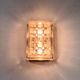 Rectangular embossed glass wall lamp from Limburg, Germany 1970