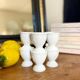 Six "Clover" egg cups in porcelain - 1970.