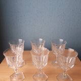 Crystal walking glasses from Arques Chaumont - vintage