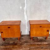 Bedside table end of vintage sofa