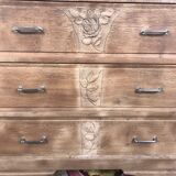 Art deco dresser in solid oak