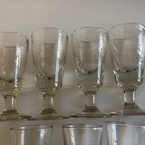Set of 9 assorted 19th absinthe glasses