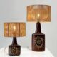 Pair of Sun serie table lamps by Søholm for Bornholm