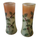 Pair of Legras vases Holly Decoration Art Nouveau