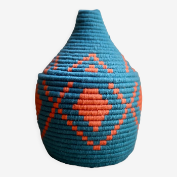 Berber basket blue and orange