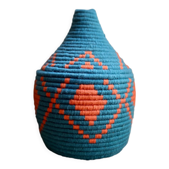 Berber basket blue and orange