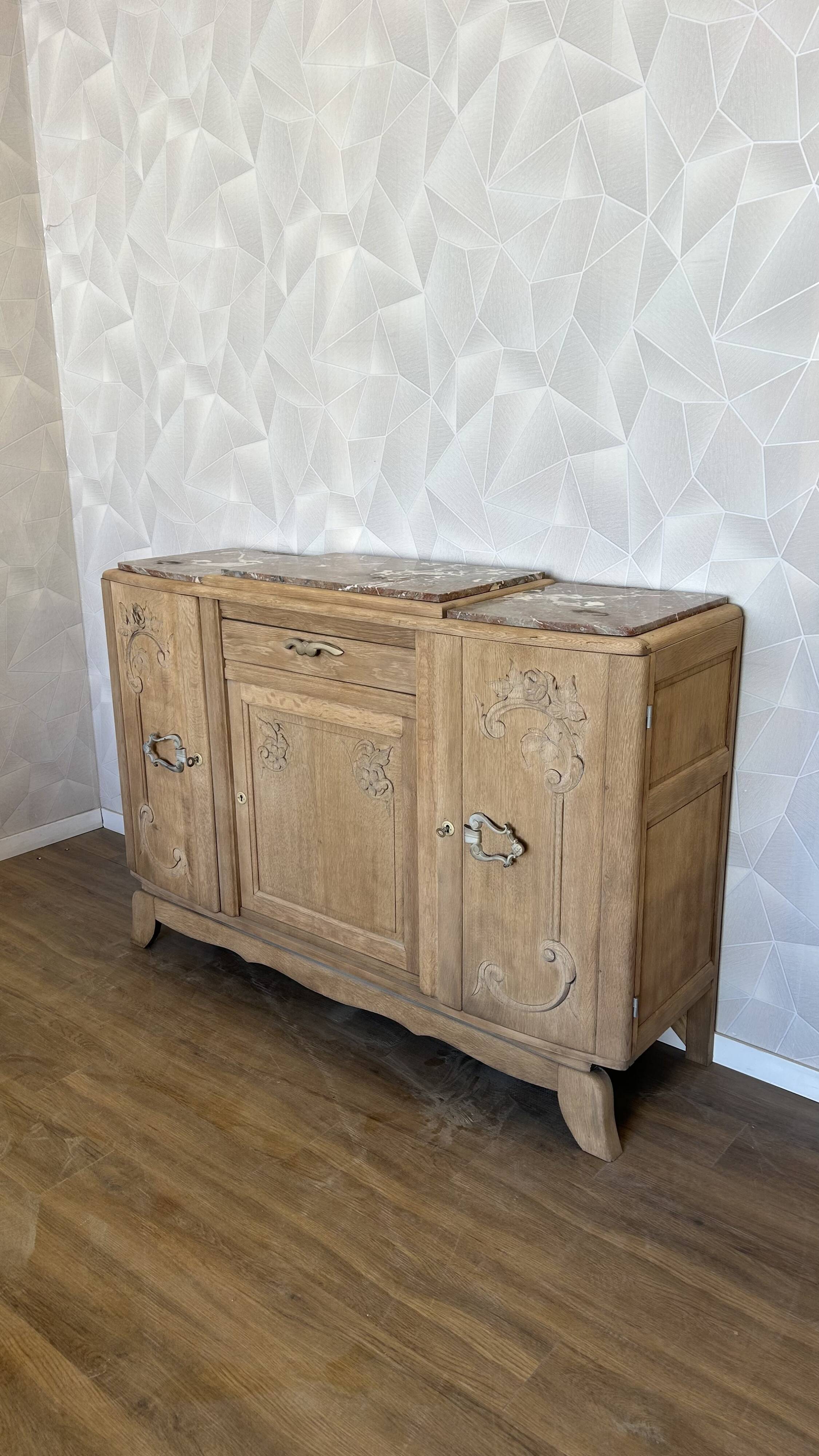 1950s Art Deco airbrushed sideboard