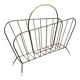 50s vintage gold metal magazine rack