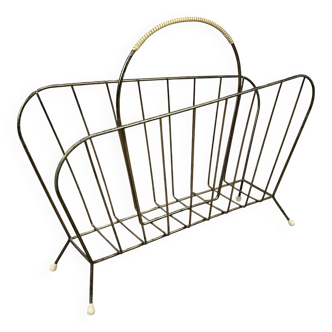 Porte revue années 50 métal doré vintage