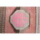 Vintage Turkish Hand-Knotted Wool Cotton Pink Runner Rug 99x345