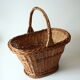 Wicker shopping basket, braided, handmade, vintage