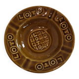 Ashtray / advertising pocket emptier ambassador from Gien "Loto" in very