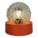 Vintage orange transparent glass ball lamp