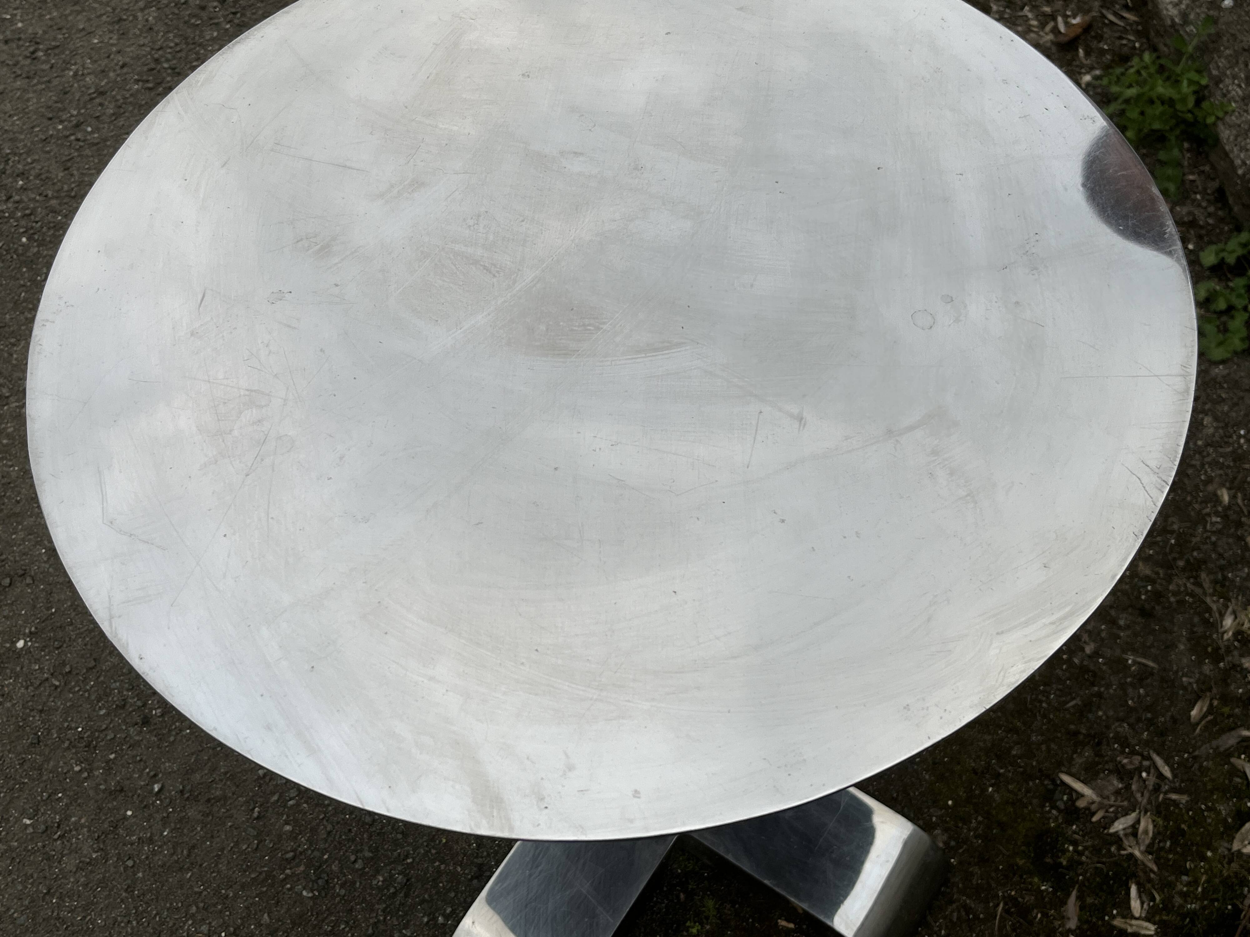 Modern round metal side table