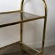 Desserte table roulante pliable mb patent italy en métal doré 70's