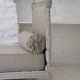 Resting bed - Louis XVI style bench reupholstered in linen