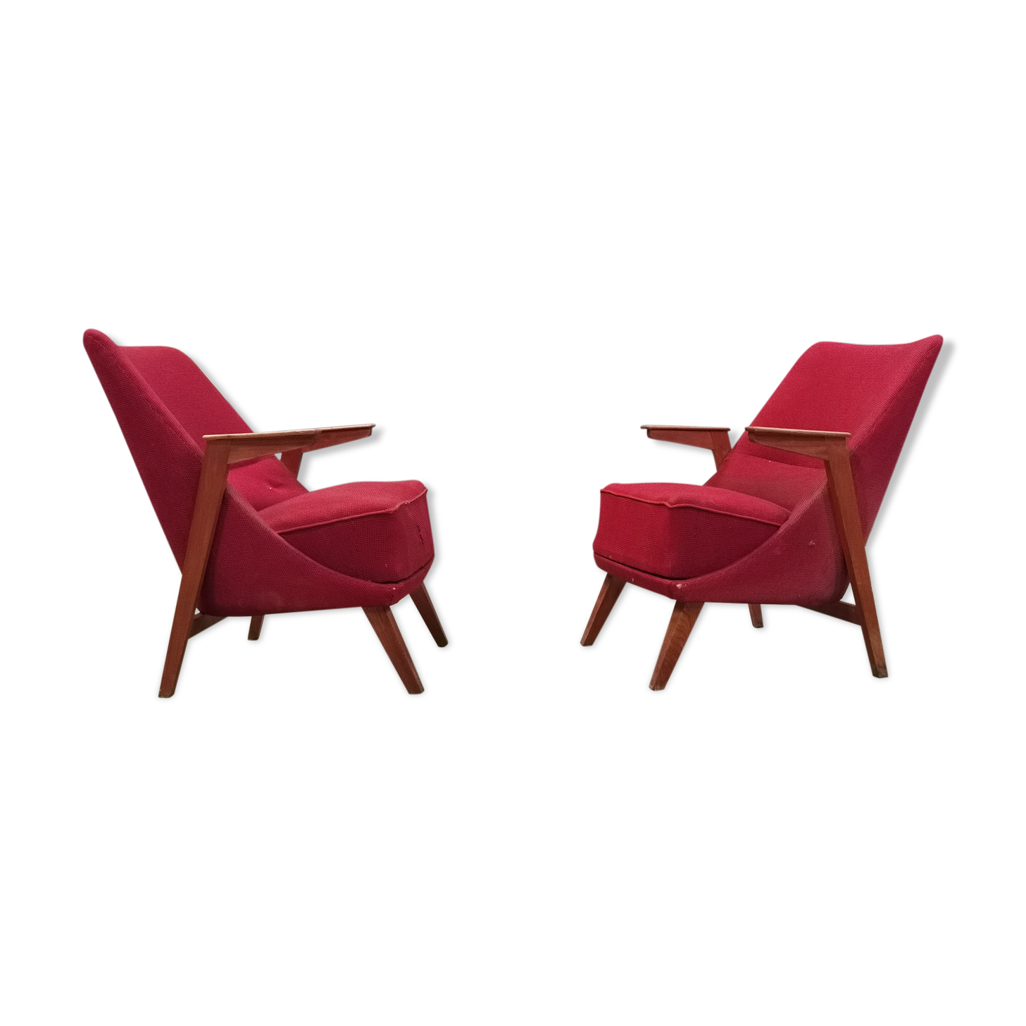 Pair of armchair Drevopodnik Pisek 1960