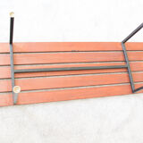 Rosewood and metal bench, Italy 1970s