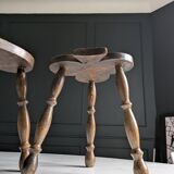 Brutalist tripod stools