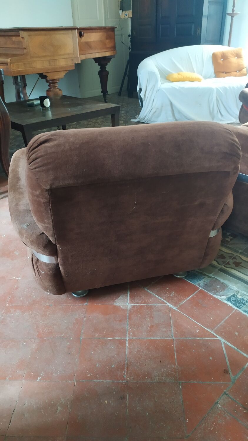 Canapé convertible et fauteuils 70s