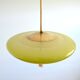 Vintage art deco yellow opaline basin pendant light