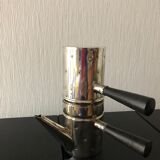 Antique individual coffee maker in silver metal
