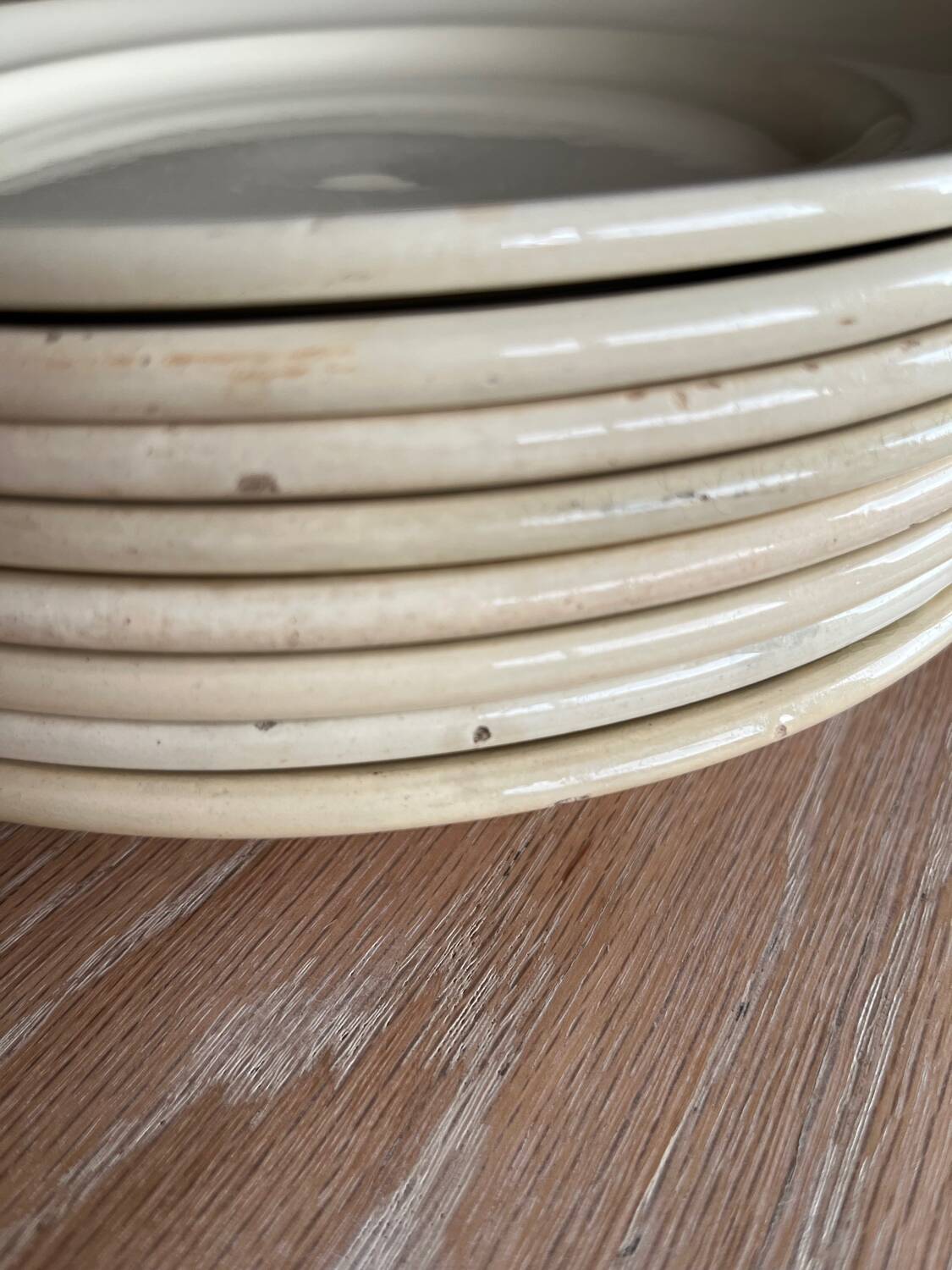 8 very old dinner plates Digoin & Sarreguemines