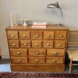 16 drawer counter in solid oak