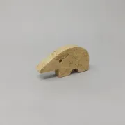 Rare set of 4 mid-century travertine anteater sculptures by Enzo Mari for F.lli Mannelli, 1970s