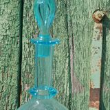 Old blue glass bottle