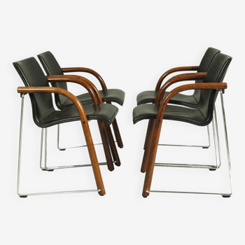 Ensemble de 4 chaises S320 des années 1980, W. Schneider et U. Böhme pour Thonet