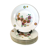 Set de 6 assiettes à dessert vintage RDA