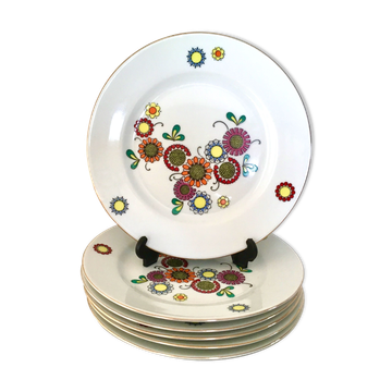 Set de 6 assiettes à dessert vintage RDA