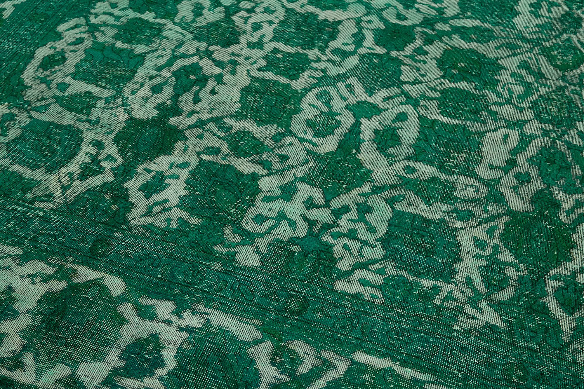 Handmade oriental contemporary 1980s 302 cm x 385 cm green wool carpet