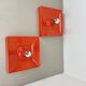 Set of 2 Cubic VERNER PANTON Style RED Wall Light by SÖLKEN Leuchten, 1970s