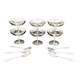 6 stainless steel dessert bowls + spoons – Jean Couzon France