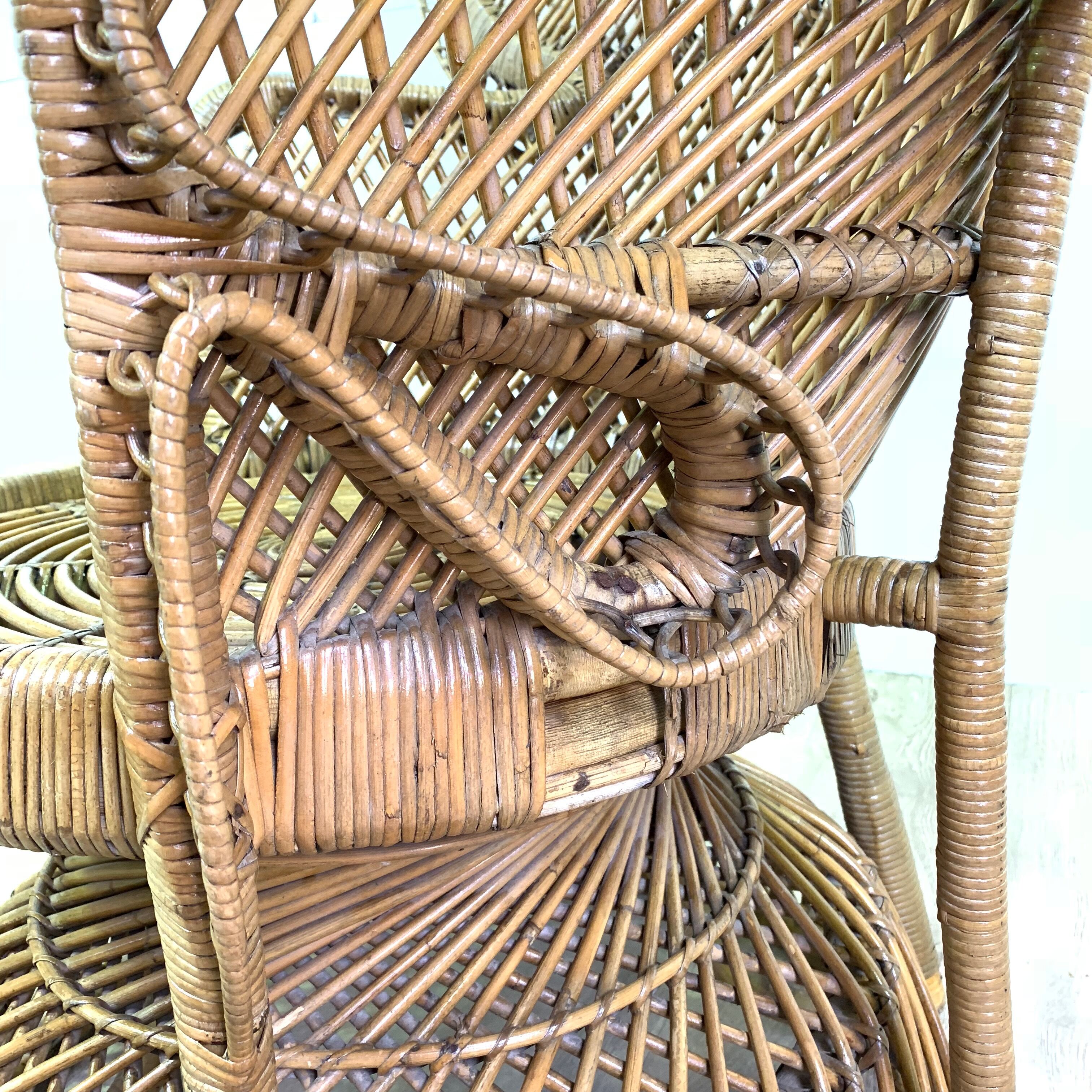 Emmanuelle wicker rattan armchair