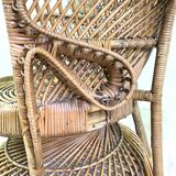 Emmanuelle wicker rattan armchair