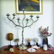 XXL Menorah, aluminium chandelier, 1970s