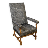 Fauteuil Louis XIV en noyer XVIII siècle
