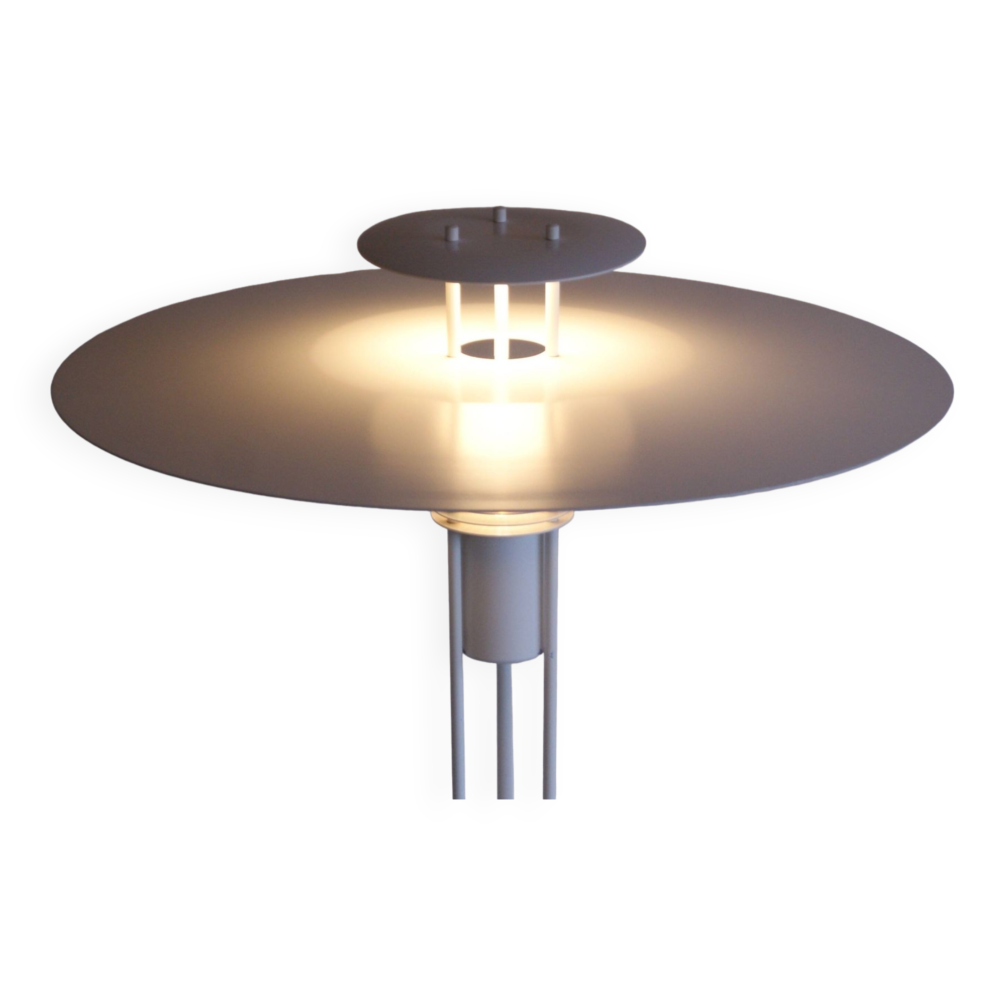 Vintage white floor lamp from 3-line series by Benny Frandsen - award wining minimalist design from