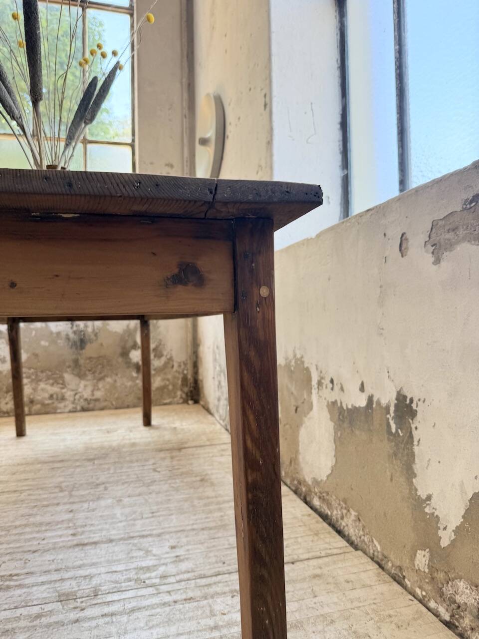 1950s pine farmhouse table 220cm