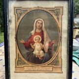 Framed religious image – "Per Mariam ad Jesum" – Paris, circa 1900