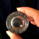 Set of 3 cross-cut crystal liqueur glasses