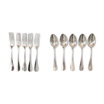 Ercuis cutlery - silver metal - forks and tablespoons