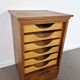 Vintage oak tambour cabinet | 1940s